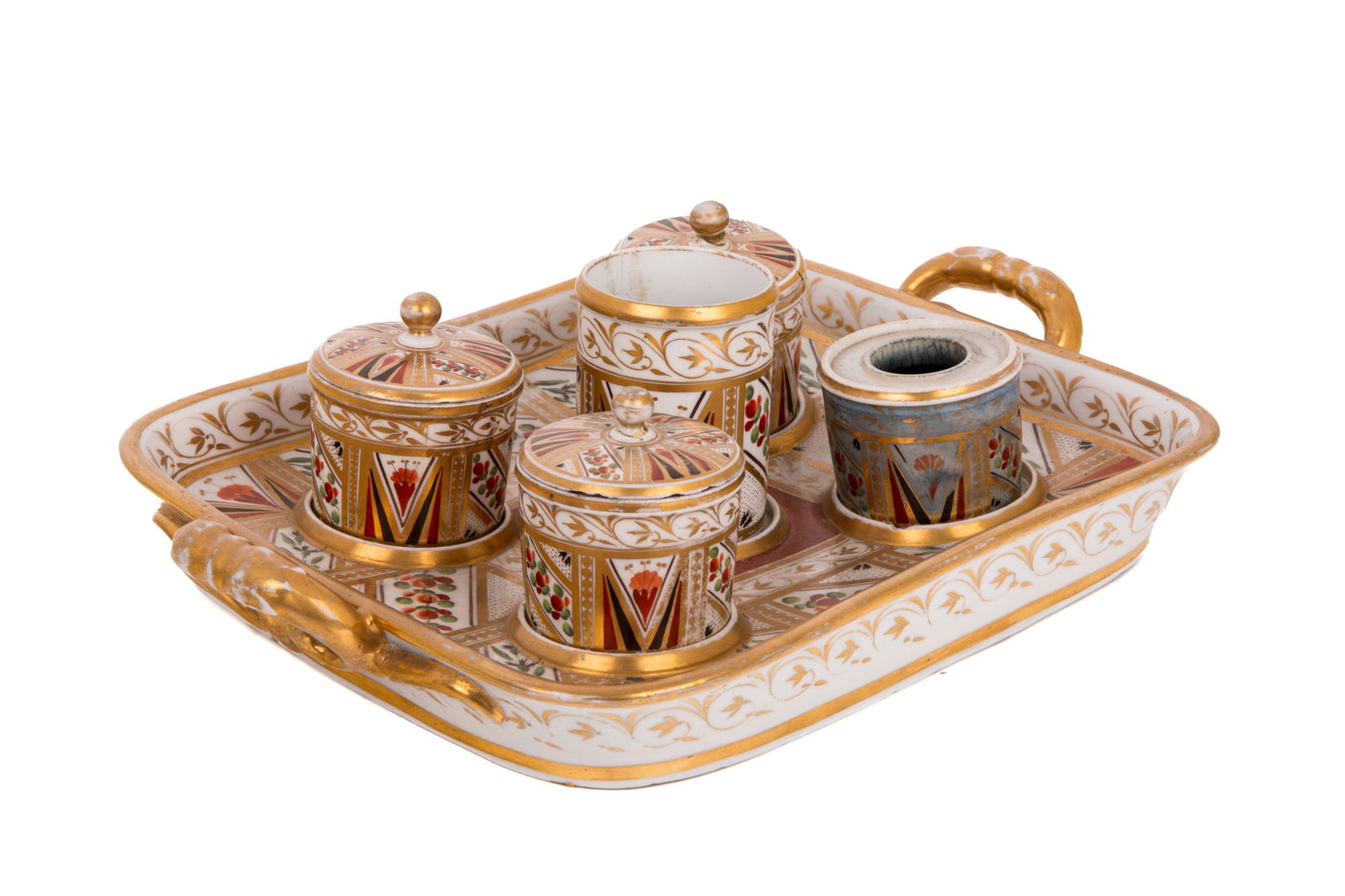 FRENCH PARIS PORCELAIN INKSTAND (1 of 4)