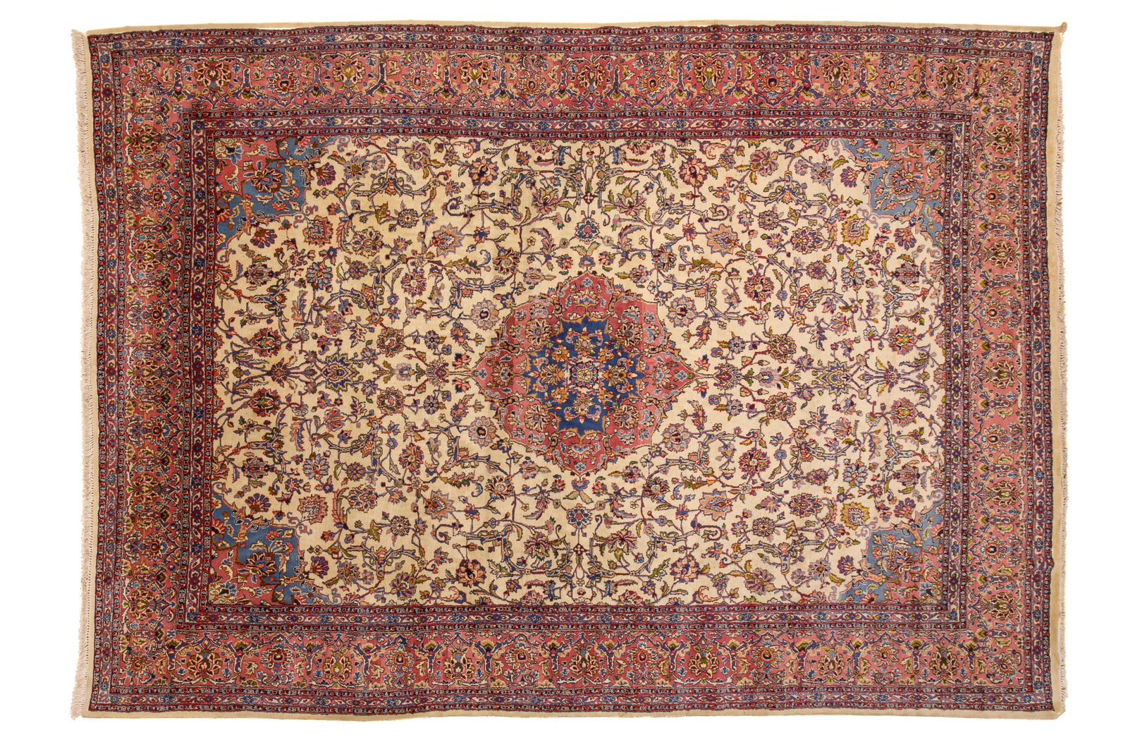 SEMI ANTIQUE KERMAN WOOL RUG (1 of 2)