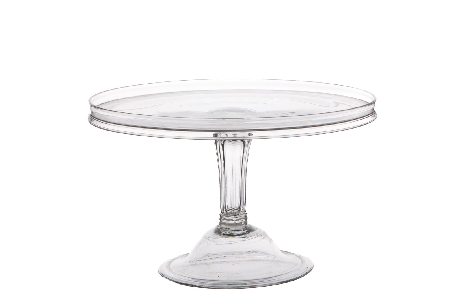 GEORGIAN BLOWN GLASS FOOTED TAZZA STAND (1 of 3)