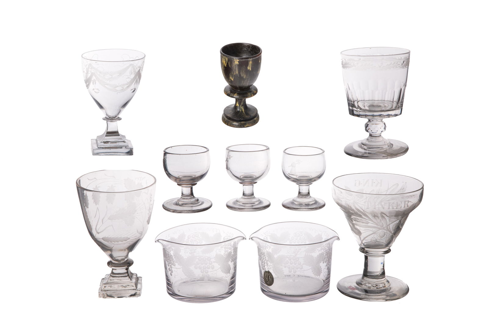 ASSORTED ANTIQUE GLASS (1 of 2)