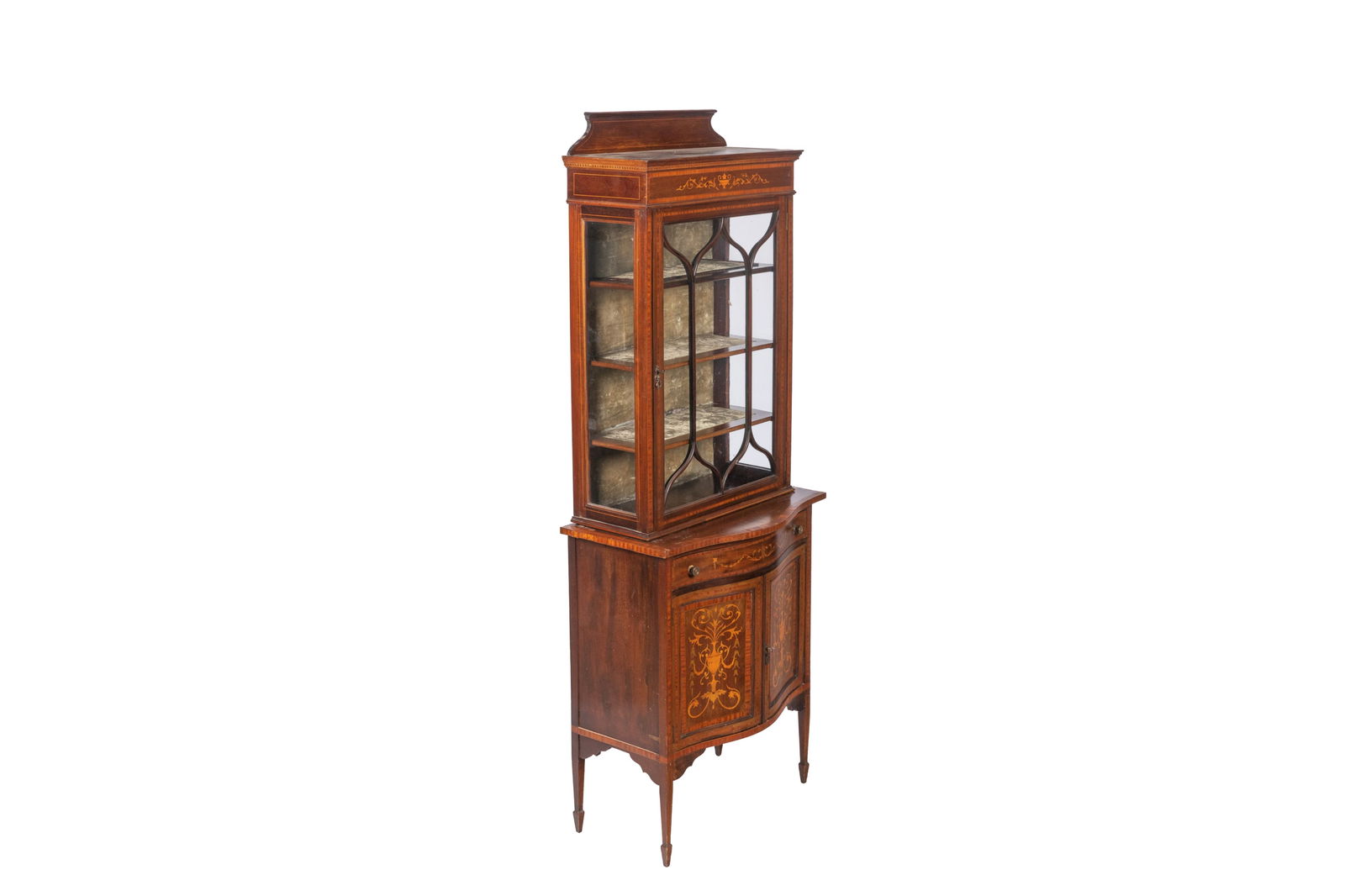 EDWARDIAN MAHOGANY & INLAY DECORATED CABINET (1 of 7)
