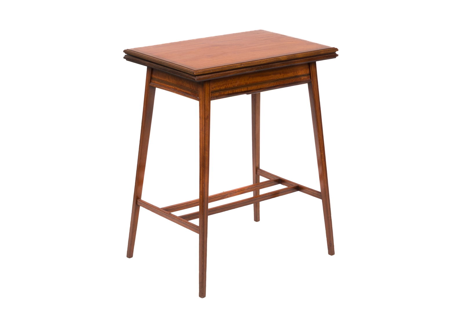 EDWARDIAN MAHOGANY FOLD-OVER GAMES TABLE (1 of 6)