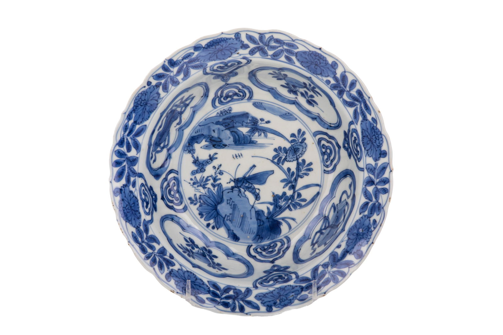 CHINESE BLUE & WHITE KRAAK WARE KLAPMUTS BOWL (1 of 4)