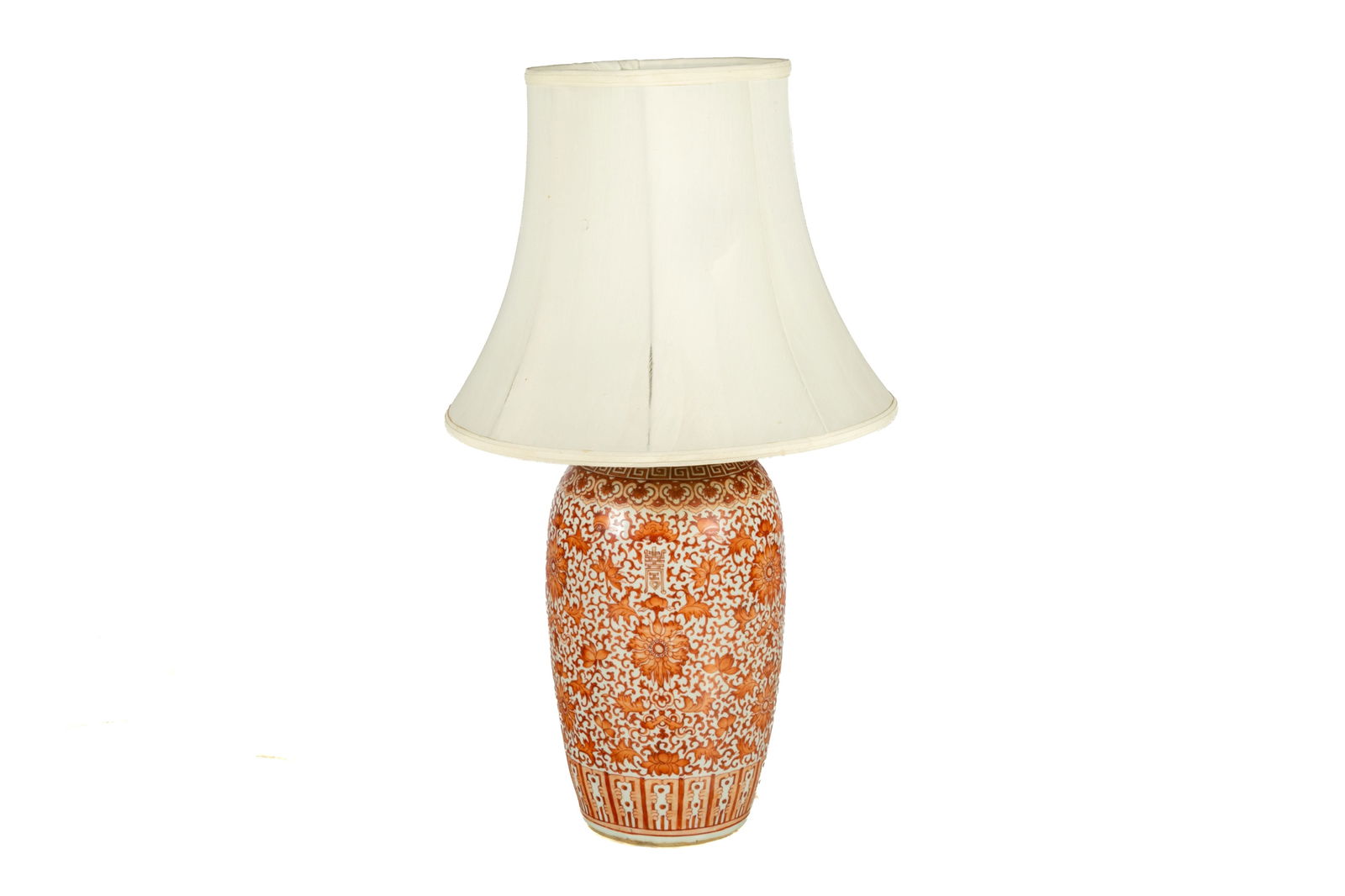 CHINESE HAND-PAINTED PORCELAIN VASE AS TABLE LAMP (1 of 4)