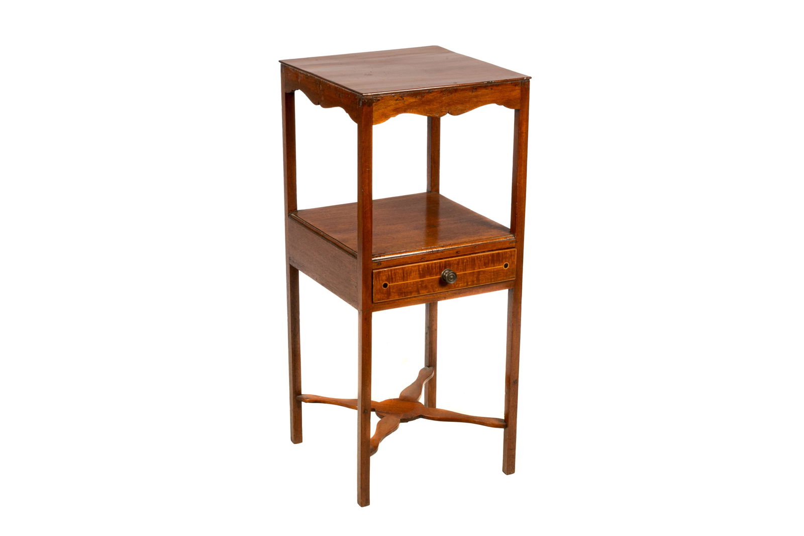 ENGLISH MAHOGANY TWO-TIERED SIDE TABLE (1 of 5)
