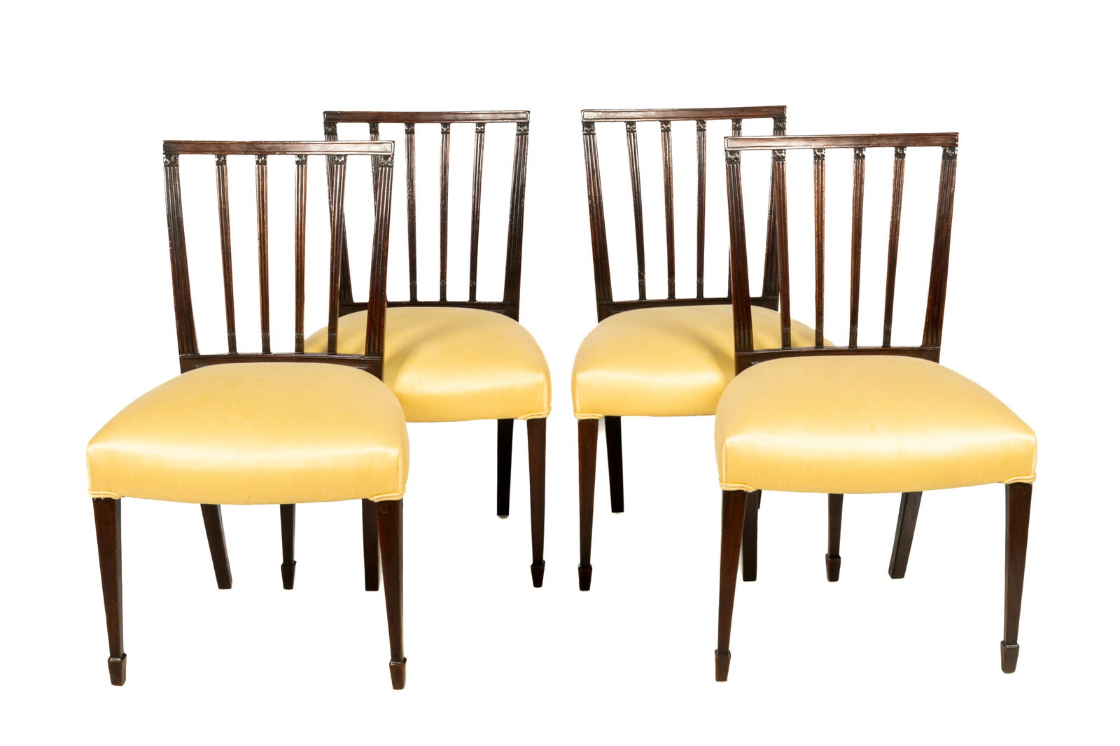 FOUR GEORGIAN MAHOGANY DINING CHAIRS (1 of 4)