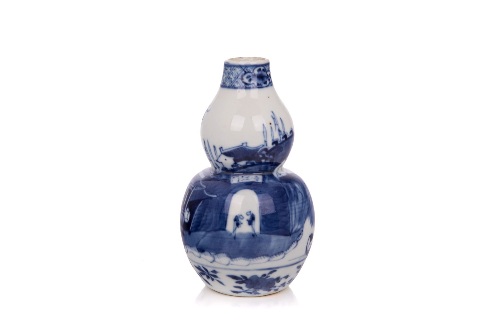 CHINESE BLUE & WHITE DOUBLE GOURD VASE (1 of 4)