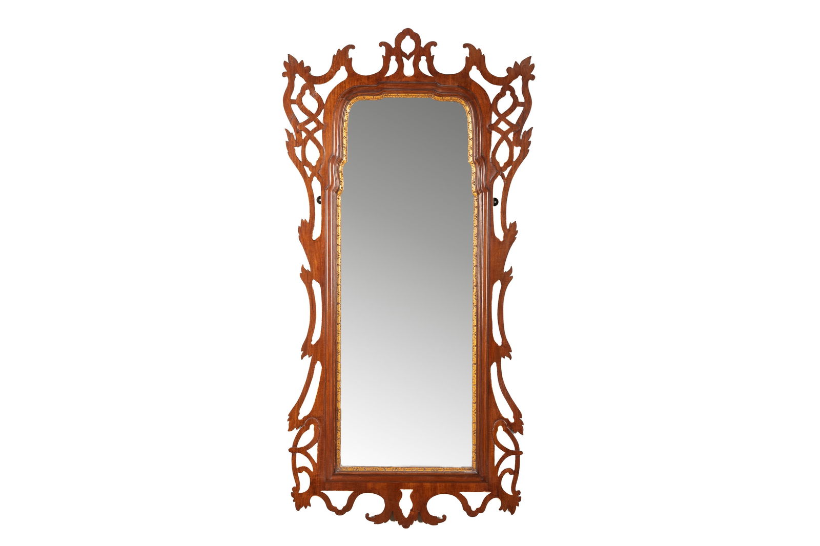 GEORGE III CHIPPENDALE CARVED MAHOGANY MIRROR (1 of 3)