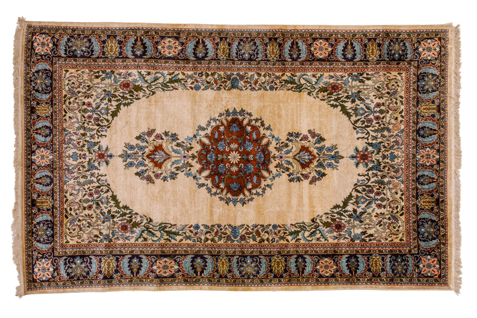 SILK BLEND PERSIAN TABRIZ RUG (1 of 2)