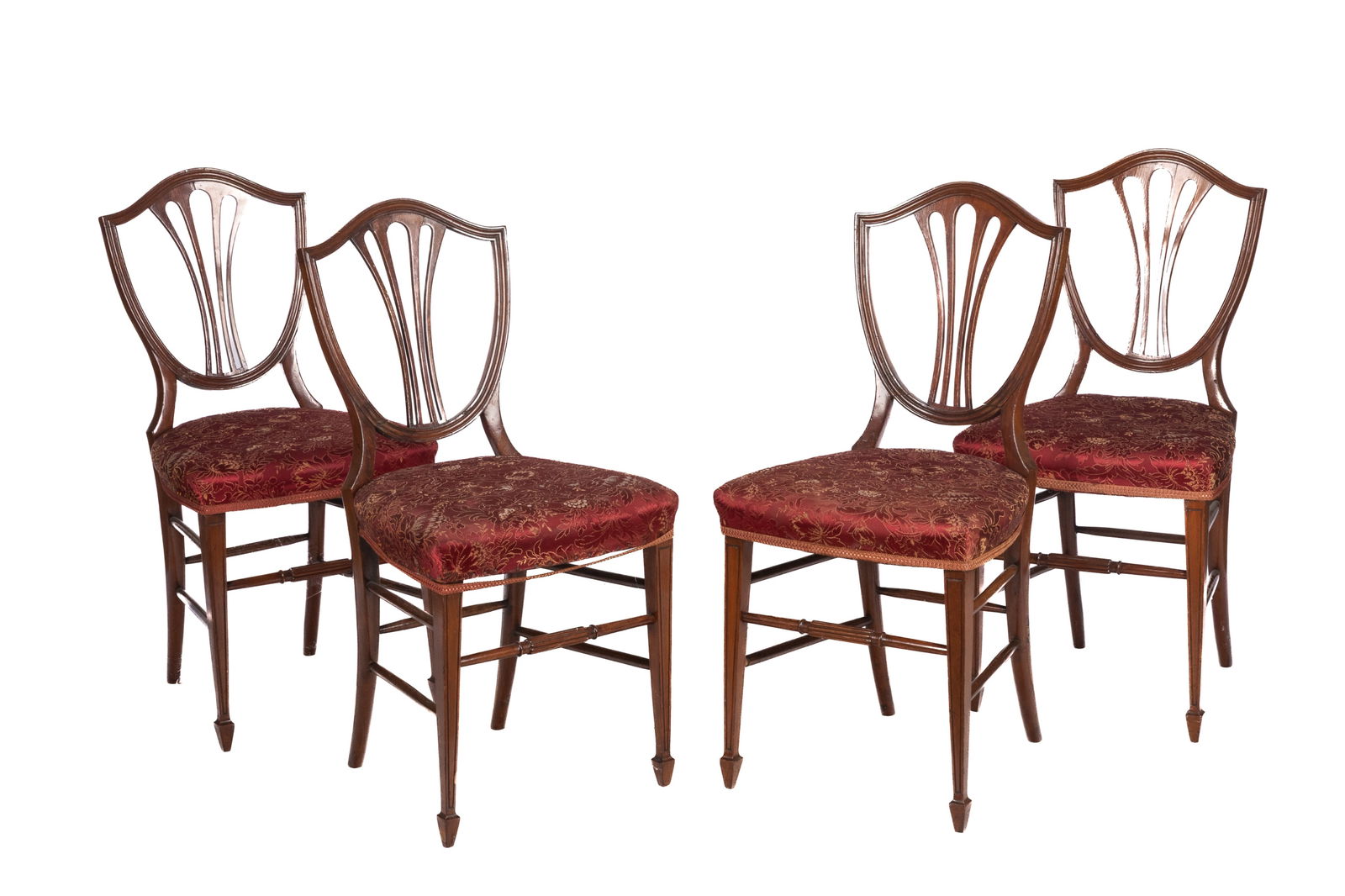 FOUR LATE 19th C MAHOGANY SIDE CHAIRS (1 of 4)