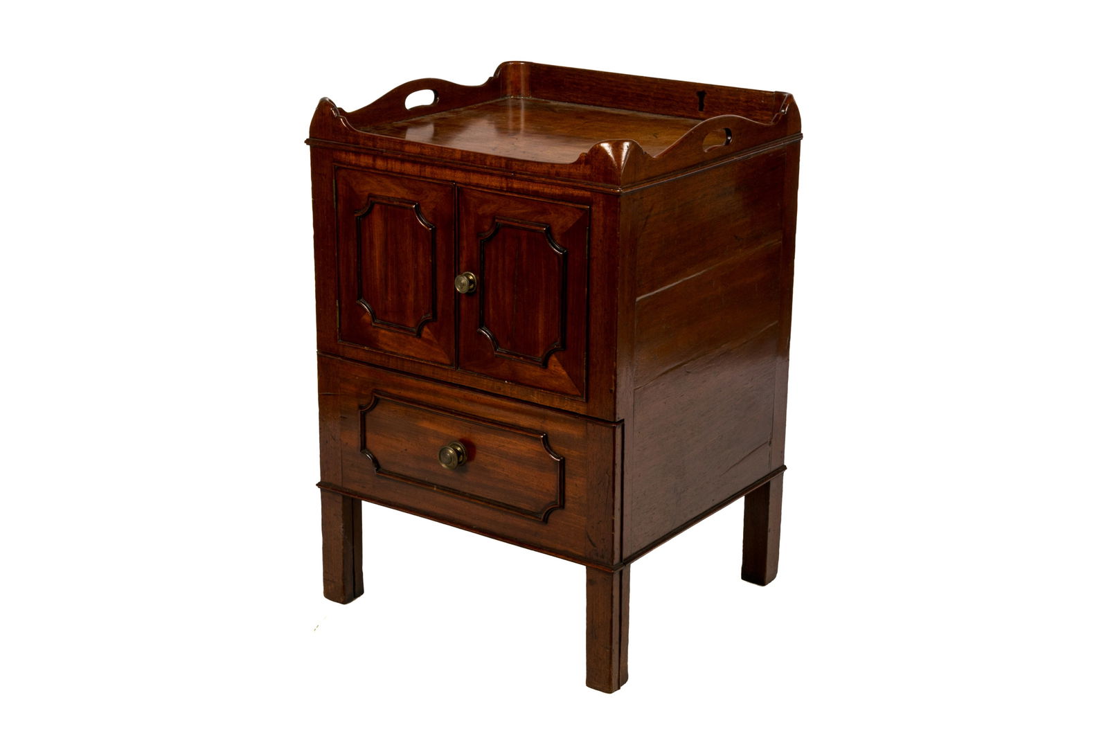 19TH C ENGLISH MAHOGANY WASHSTAND COMMODE (1 of 7)