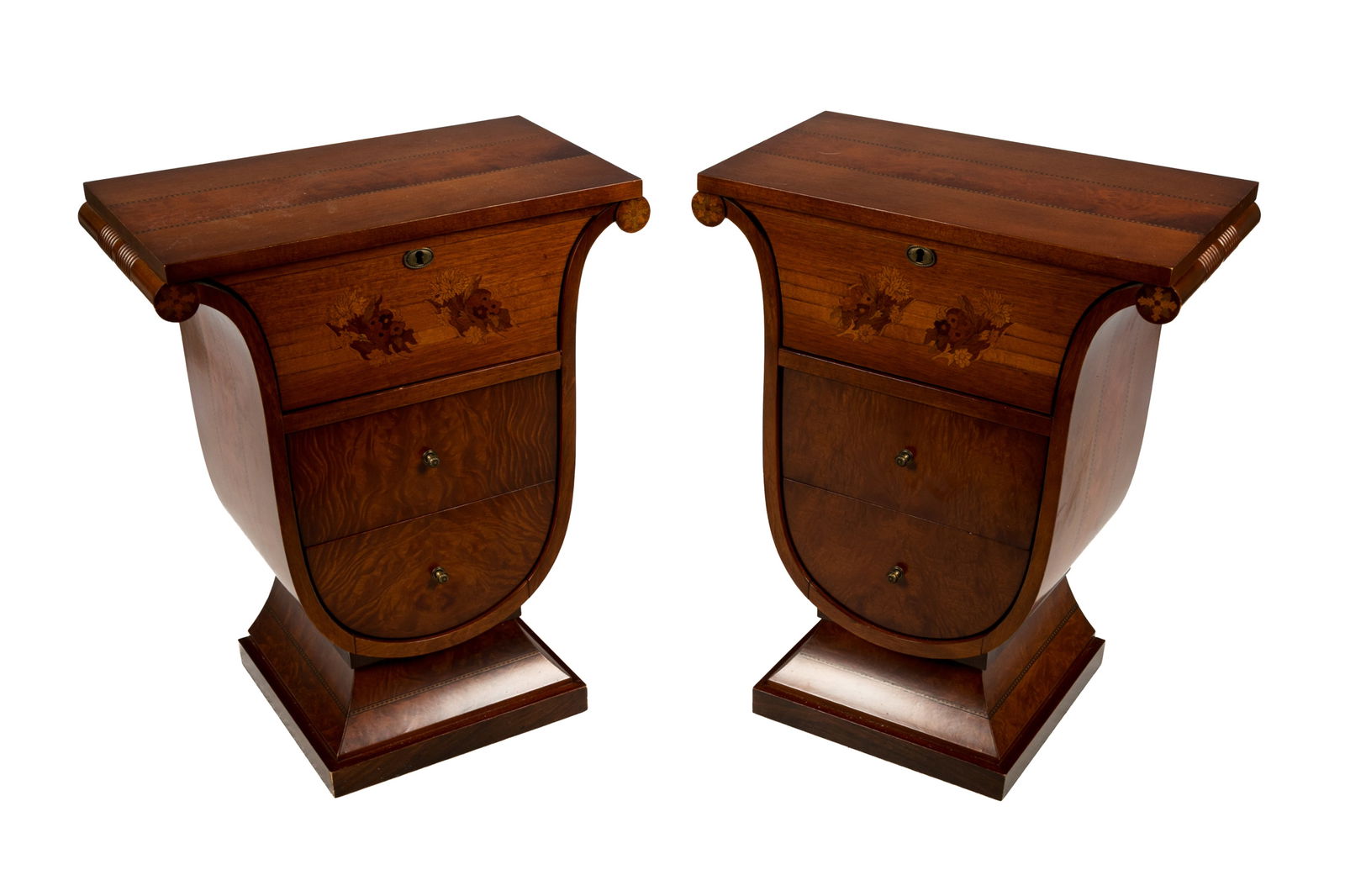 PAIR OF NAPOLEONE III STYLE SIDE TABLES: Attributed to Carpanelli Luxury Furniture. H. 26 3/4" x W. 22" x D. 12 1/4"