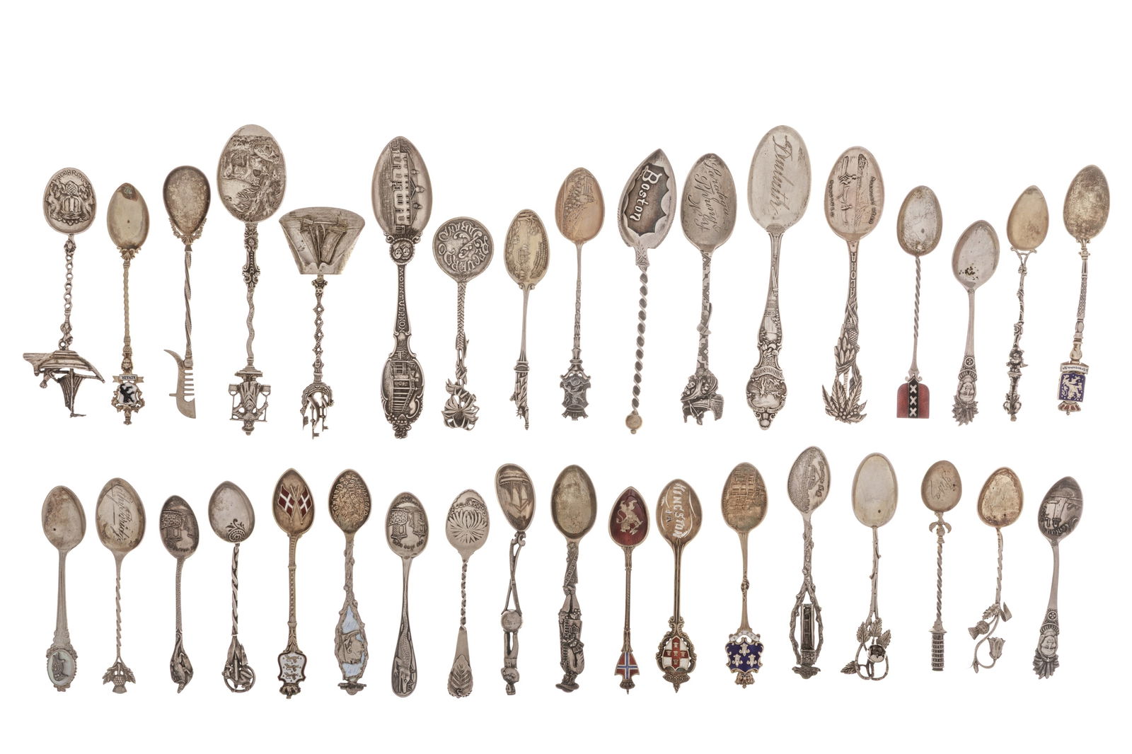 GROUP OF SILVER SOUVENIR SPOONS (1 of 4)