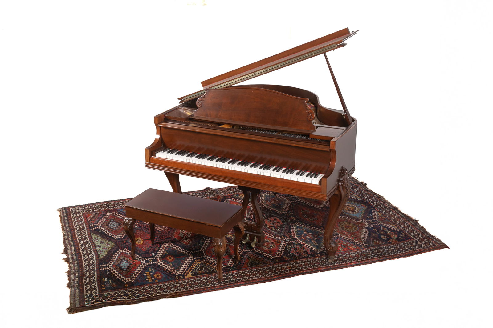 MITTAUER NEW YORK MAHOGANY BABY GRAND PIANO (1 of 6)