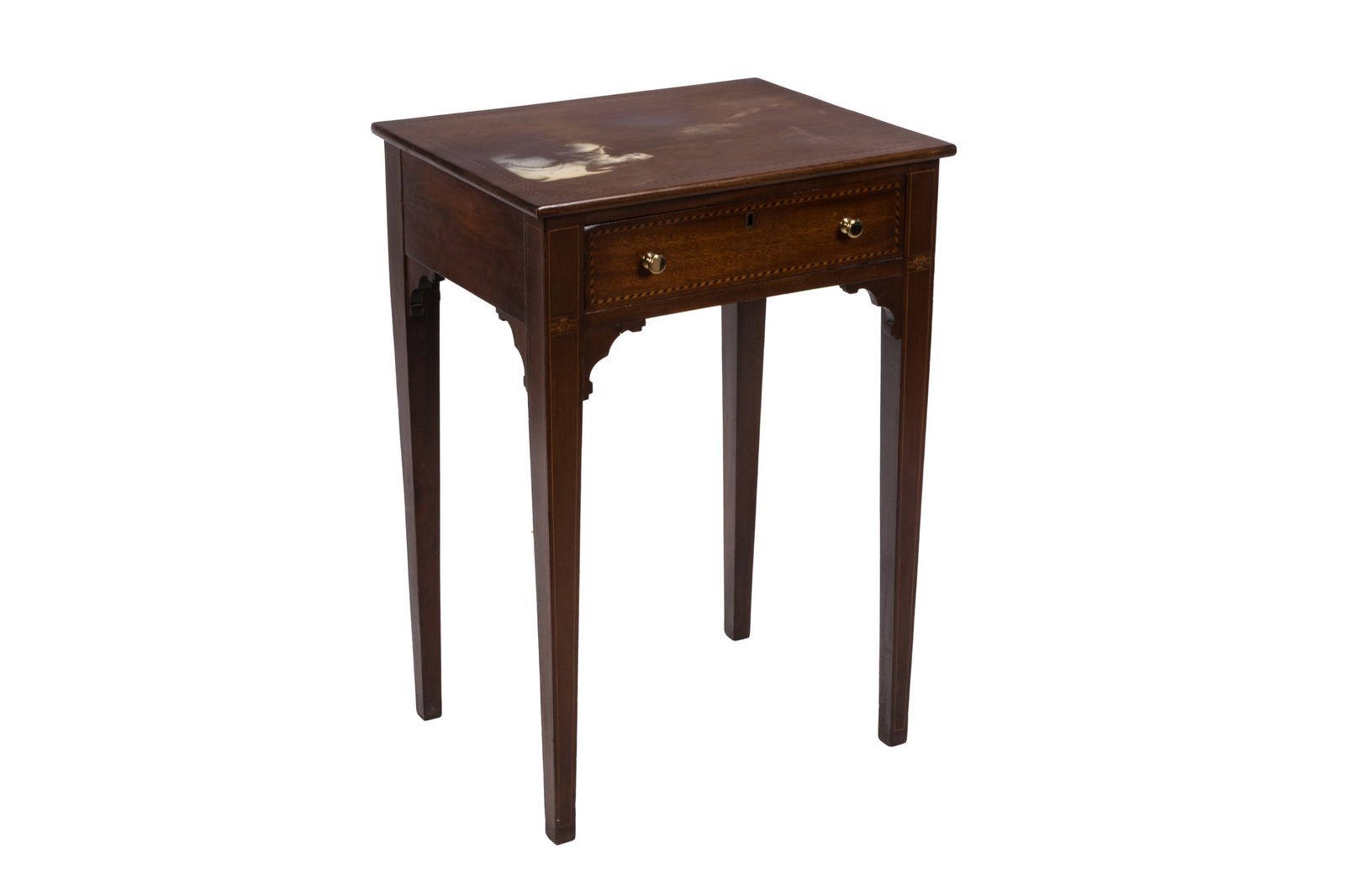 19th C MIXED WOOD WORK TABLE (1 of 5)