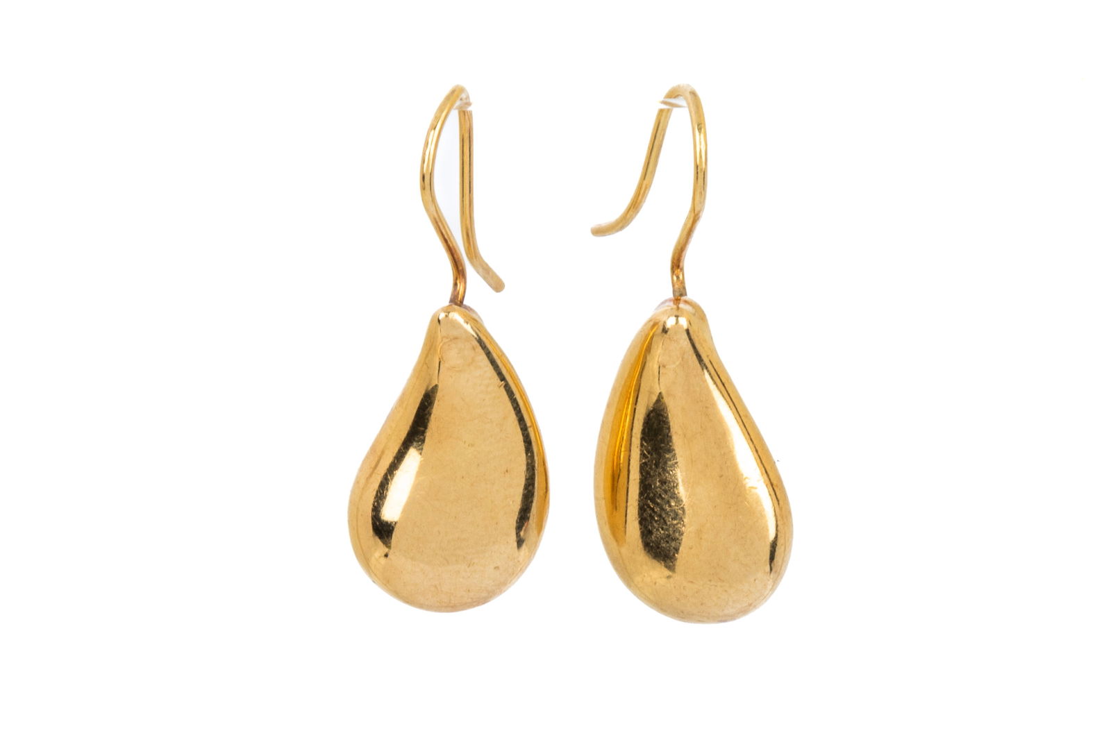 18K YELLOW GOLD ARTICULATED DROP EARRINGS 10g (1 of 4)