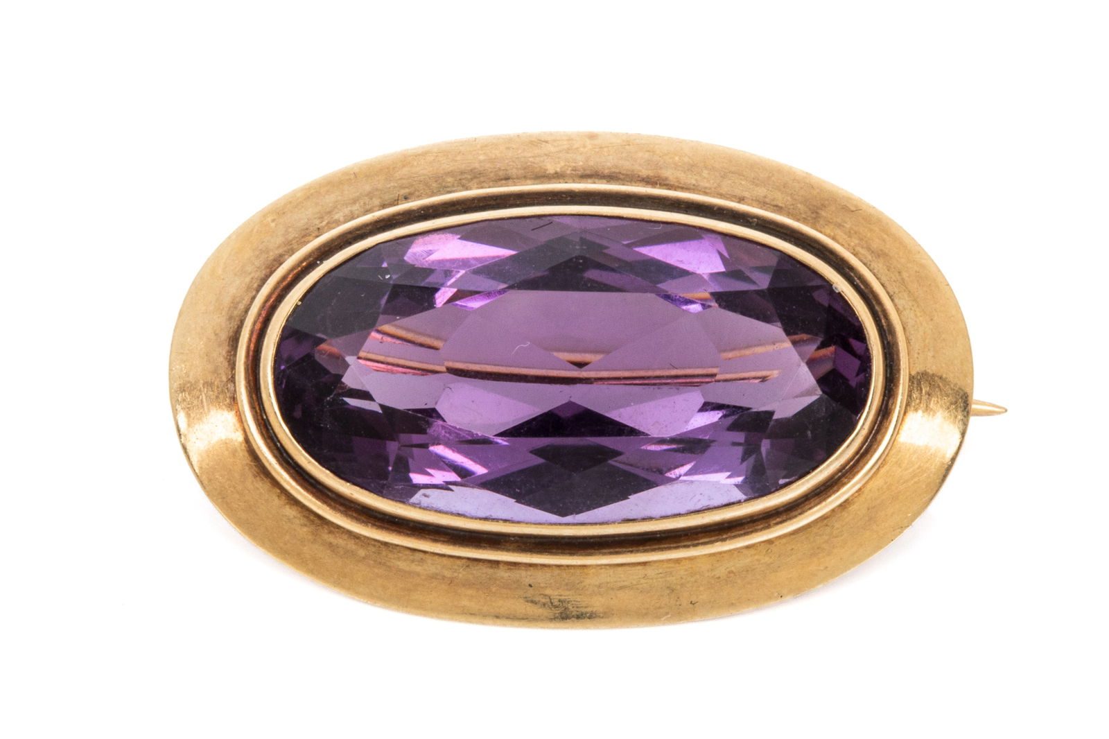 14K AMETHYST BROOCH 6.5g (1 of 4)