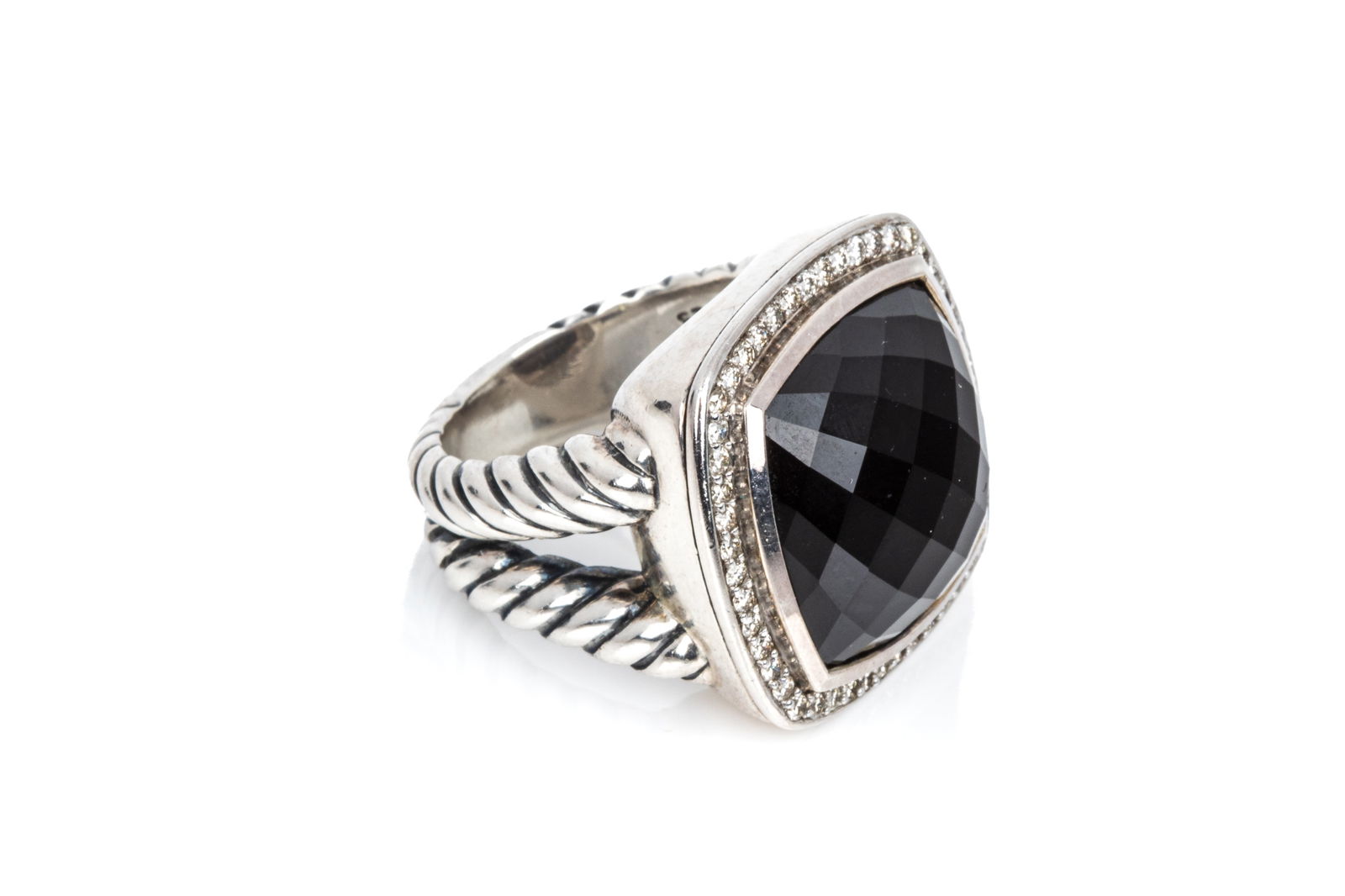 DAVID YURMAN ALBION DIAMOND & ONYX RING 16.6g (1 of 5)
