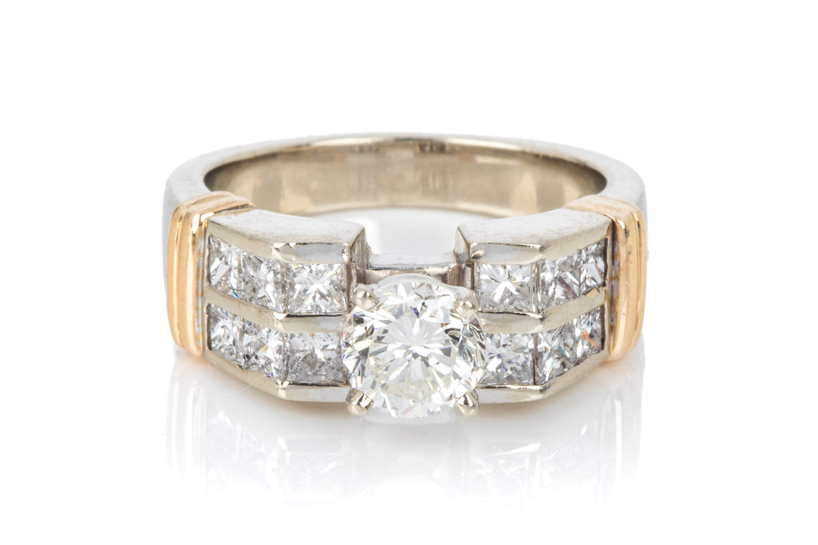 14K WHITE GOLD 0.81ct DIAMOND RING 8.4g (1 of 3)