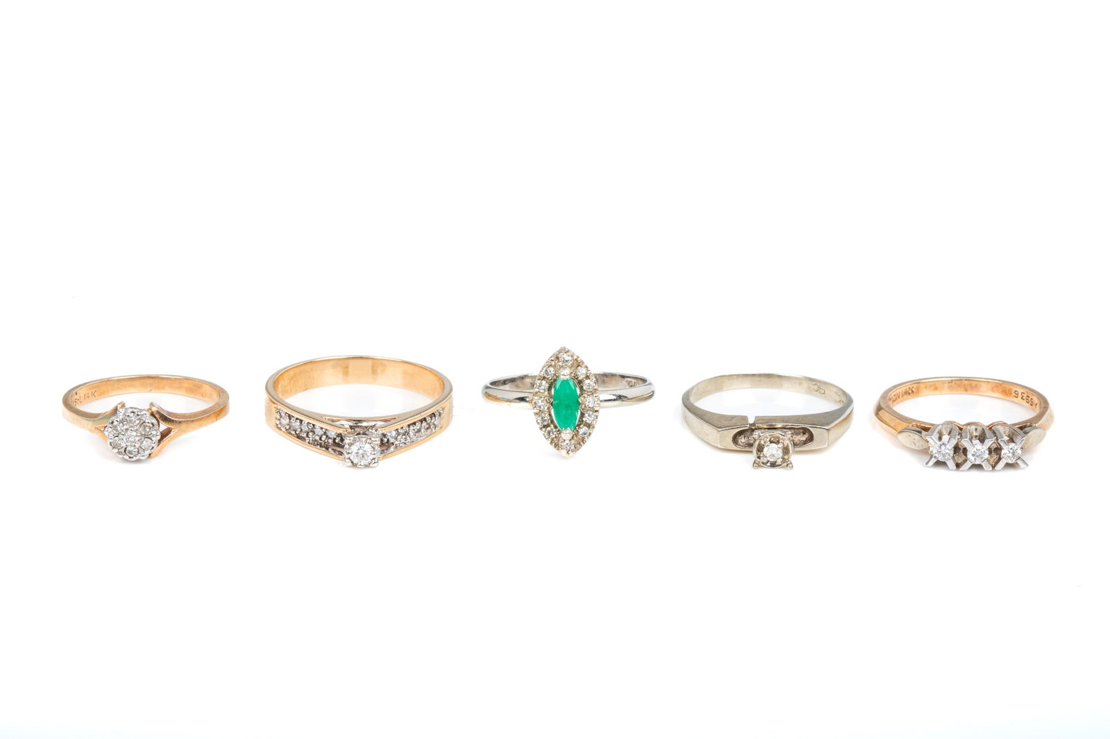 14K GOLD & DIAMOND RINGS 12g (1 of 7)