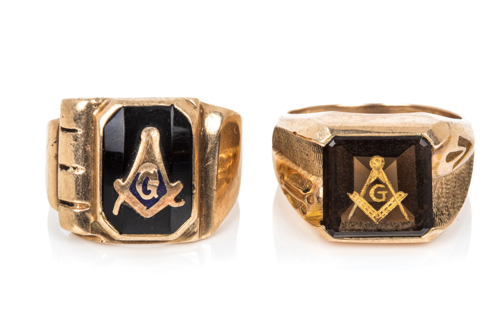 10K GOLD MASONIC RING PAIRING 15.9g (1 of 4)