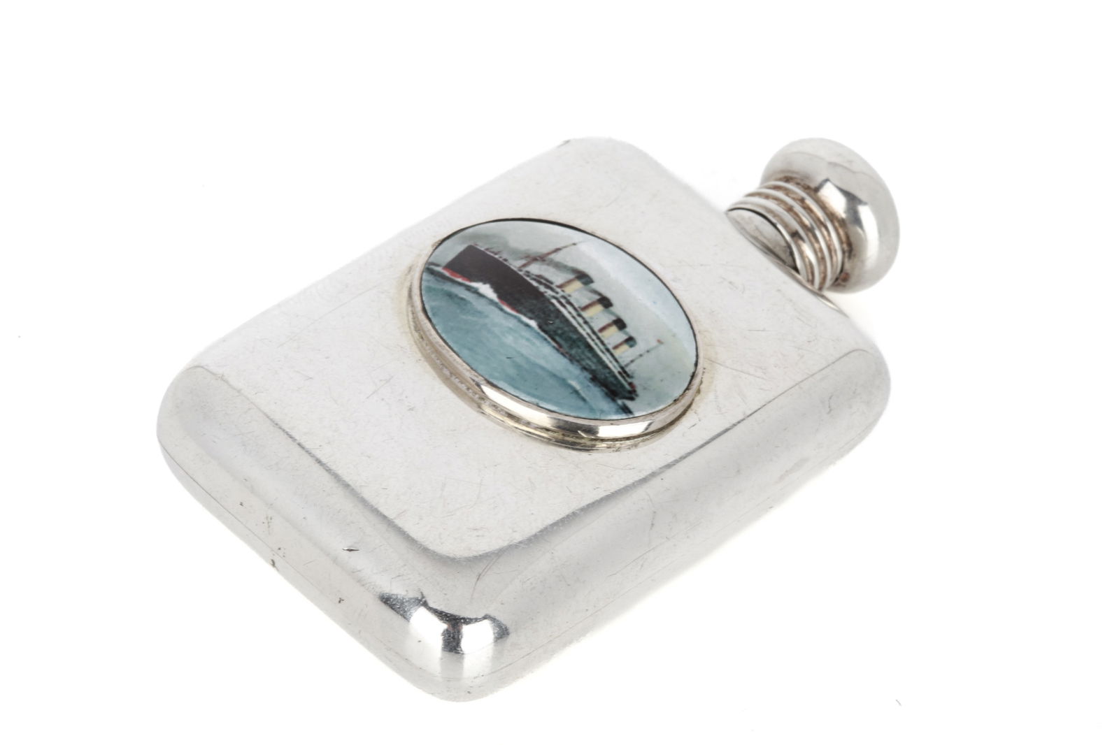 NOVELTY ENGLISH SILVER & ENAMELSCENT BOTTLE, 32g (1 of 4)