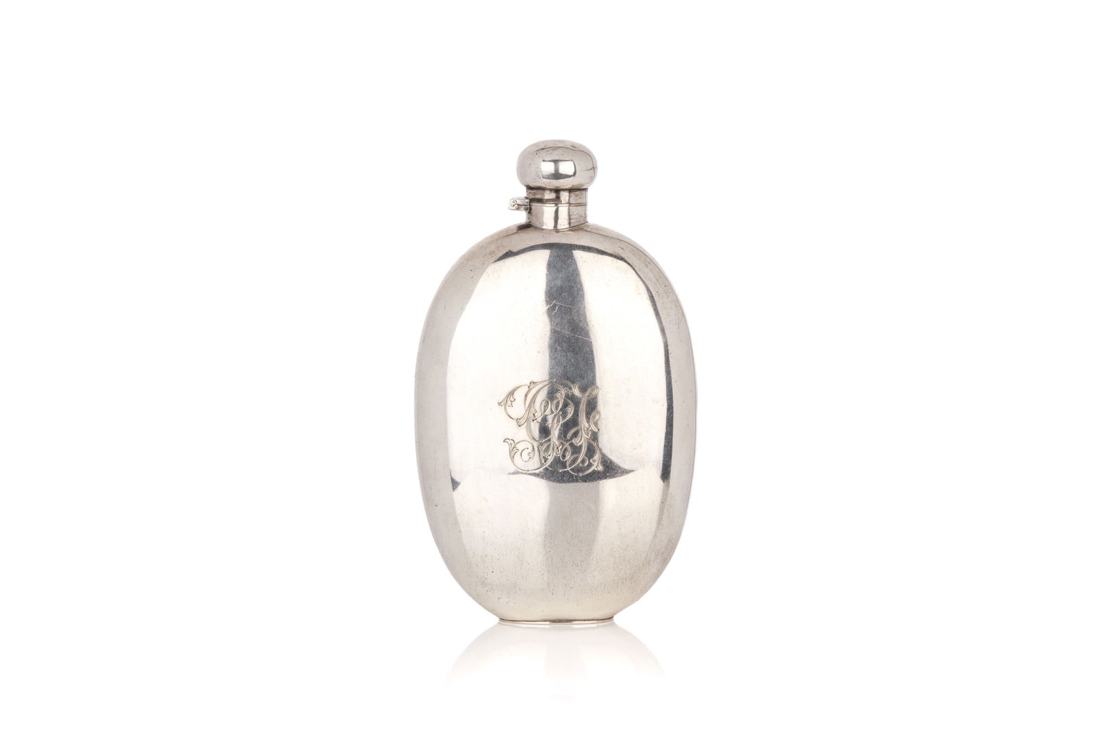 BIRKS CANADIAN SILVER FLASK, 237g (1 of 5)