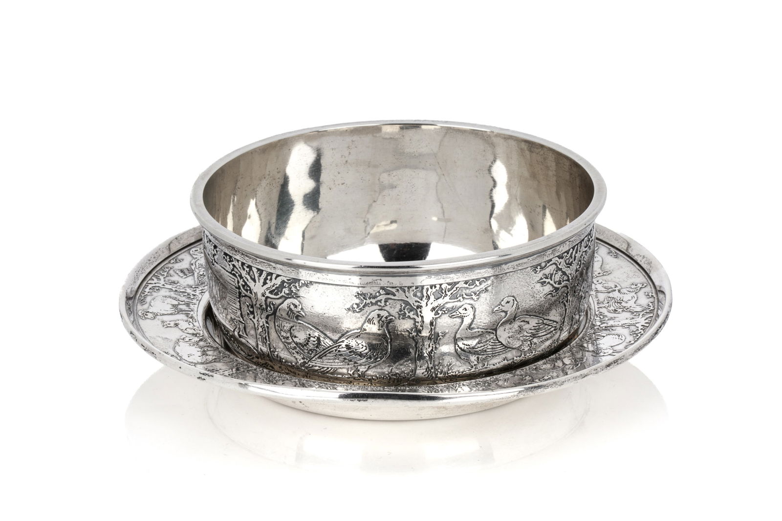 AMERICAN SILVER CHILD'S BOWL AND PLATE, 199g (1 of 3)