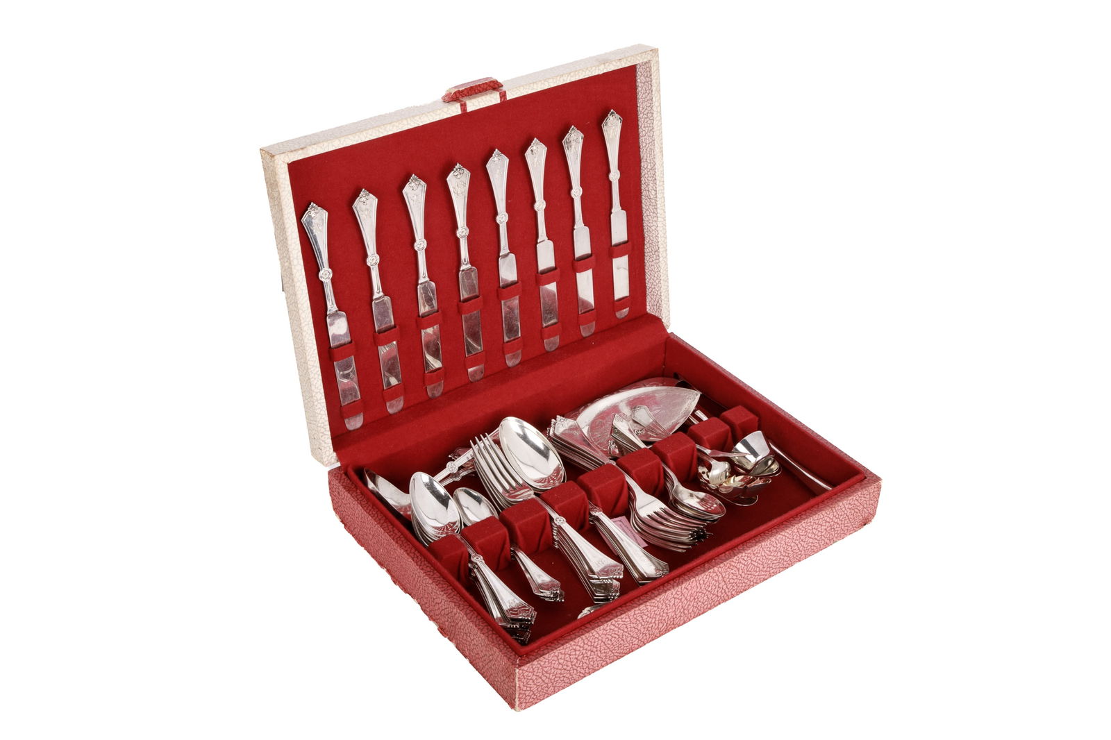 GORHAM ROSETTE PATTERN SILVER FLATWARE, 2540g - 2