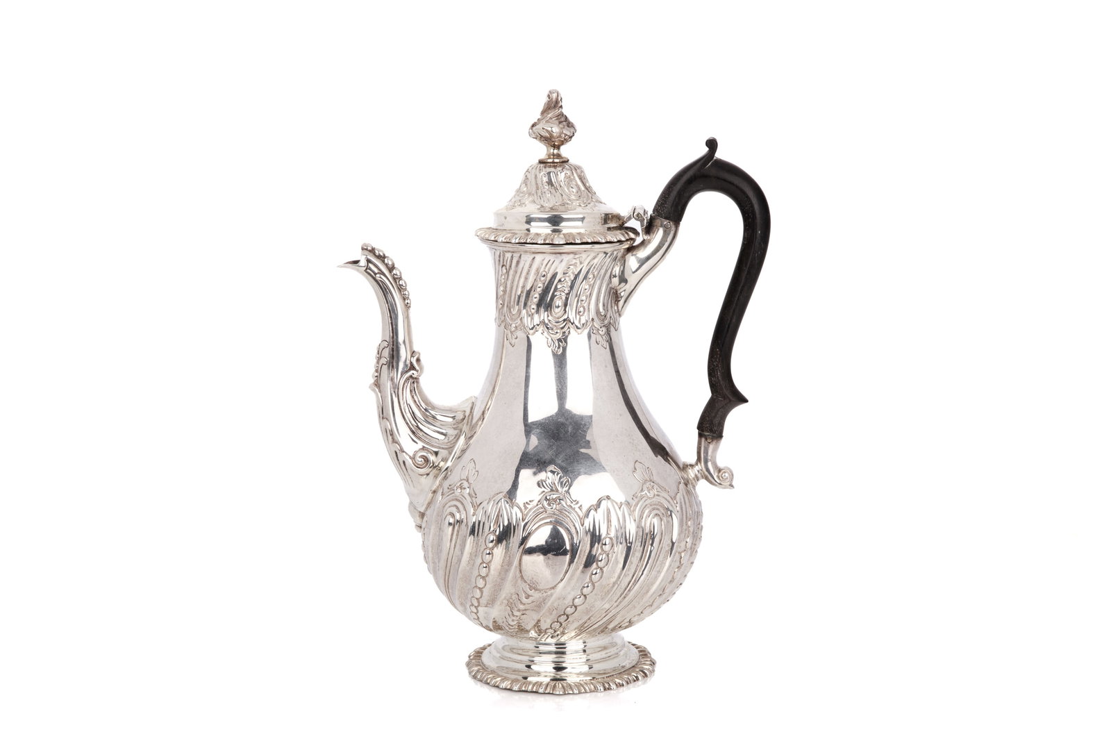 VICTORIAN ENGLISH SILVER COFFEE POT 939 g (1 of 4)