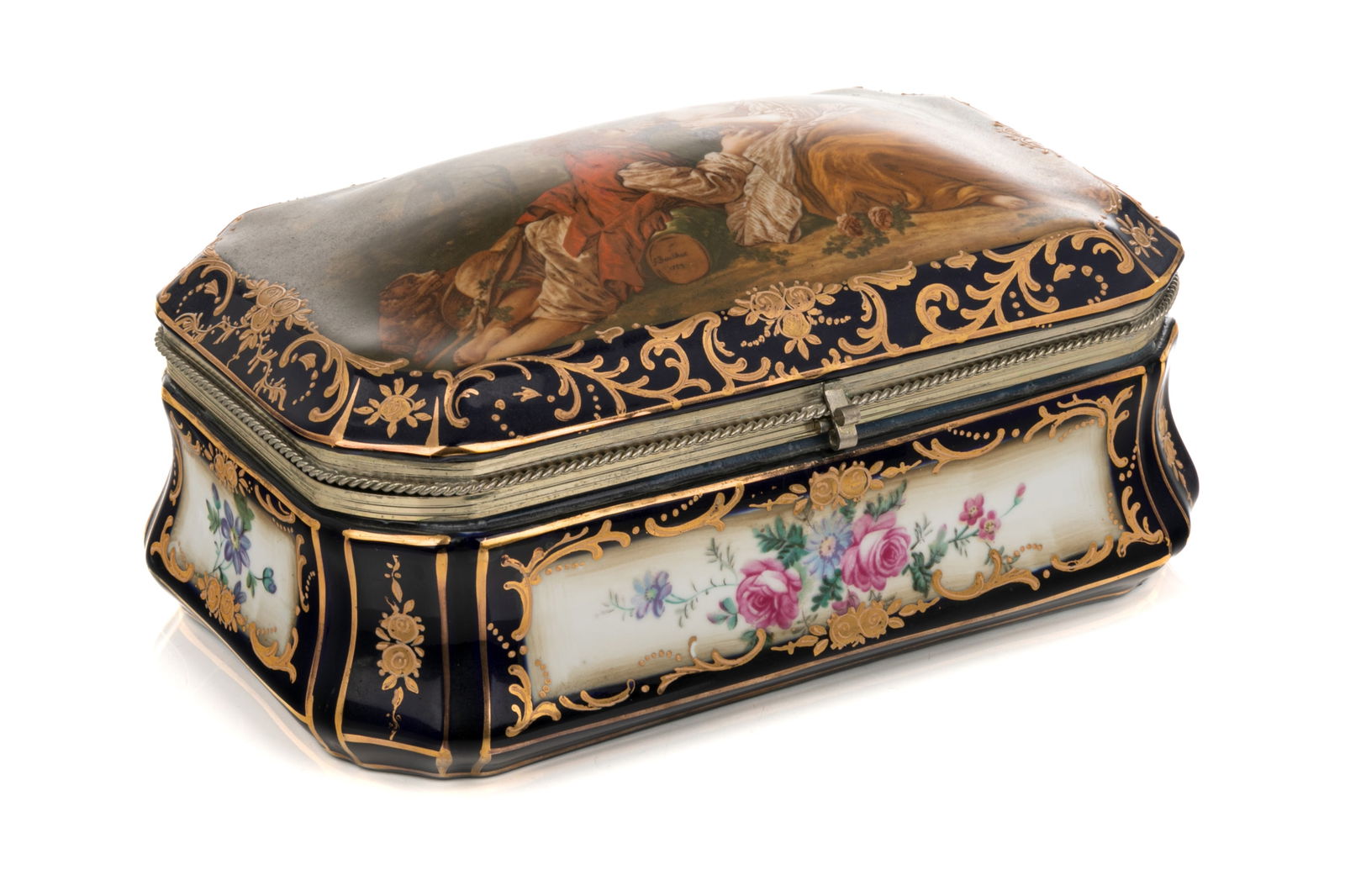 SEVRES STYLE PORCELAIN CASKET (1 of 1)