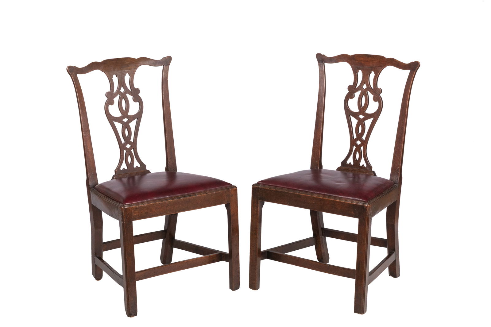 PAIR OF 18th C ENGLISH OAK SIDE CHAIRS (1 of 4)