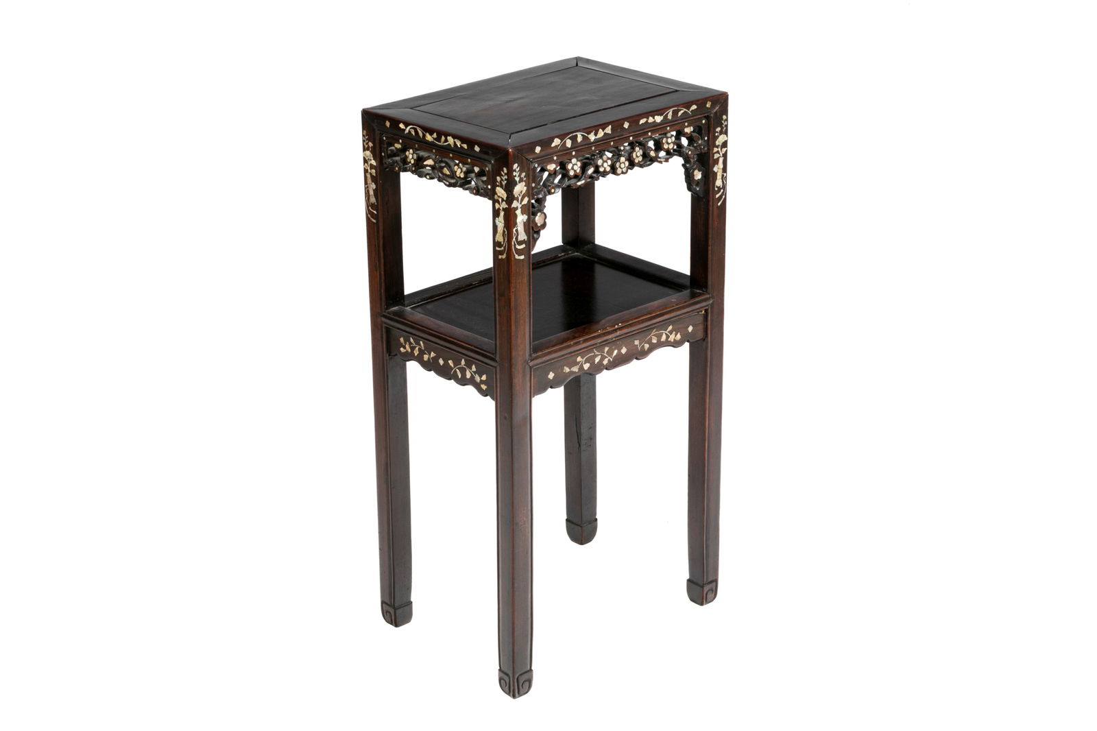 CHINESE HARDWOOD PEDESTAL TABLE (1 of 3)