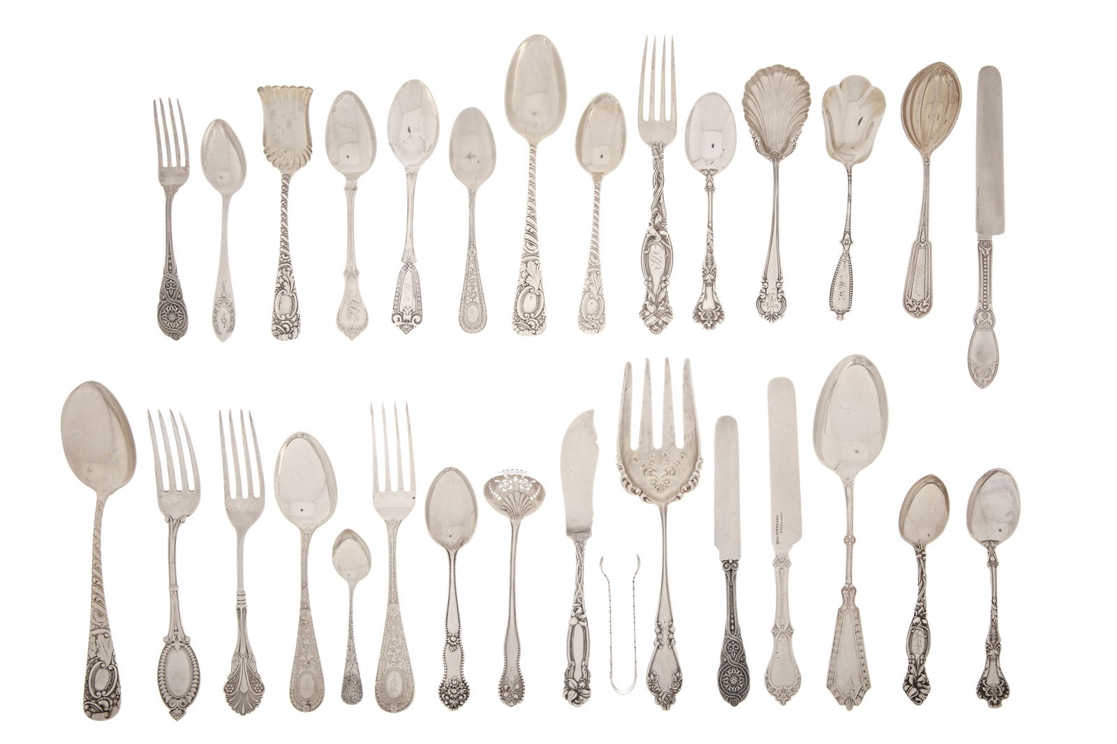 ASSORTED AMERICAN SILVER FLATWARE, 1565g (1 of 3)