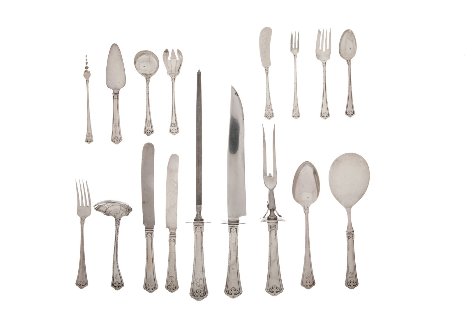 WALLACE CARMEL PATTERN SILVER FLATWARE, 1530g (1 of 4)