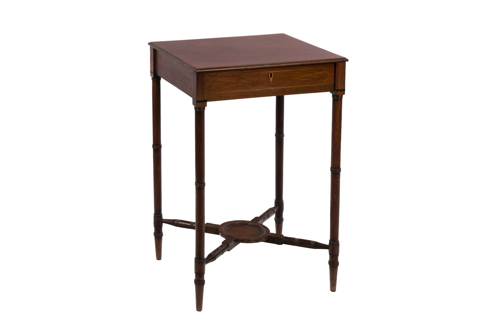 EDWARDIAN MAHOGANY SMALL WORK TABLE (1 of 5)