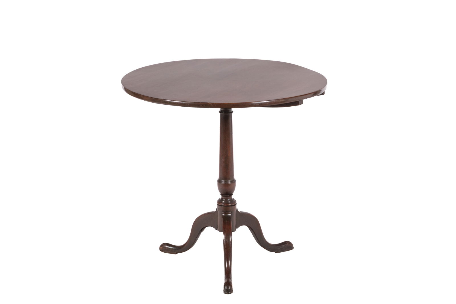GEORGE III ENGLISH MAHOGANY TILT TOP TABLE (1 of 7)