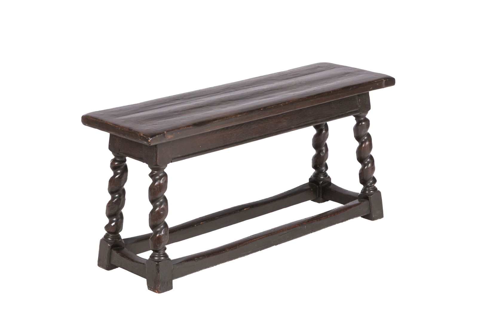 LOW CARVED OAK BENCH (1 of 5)