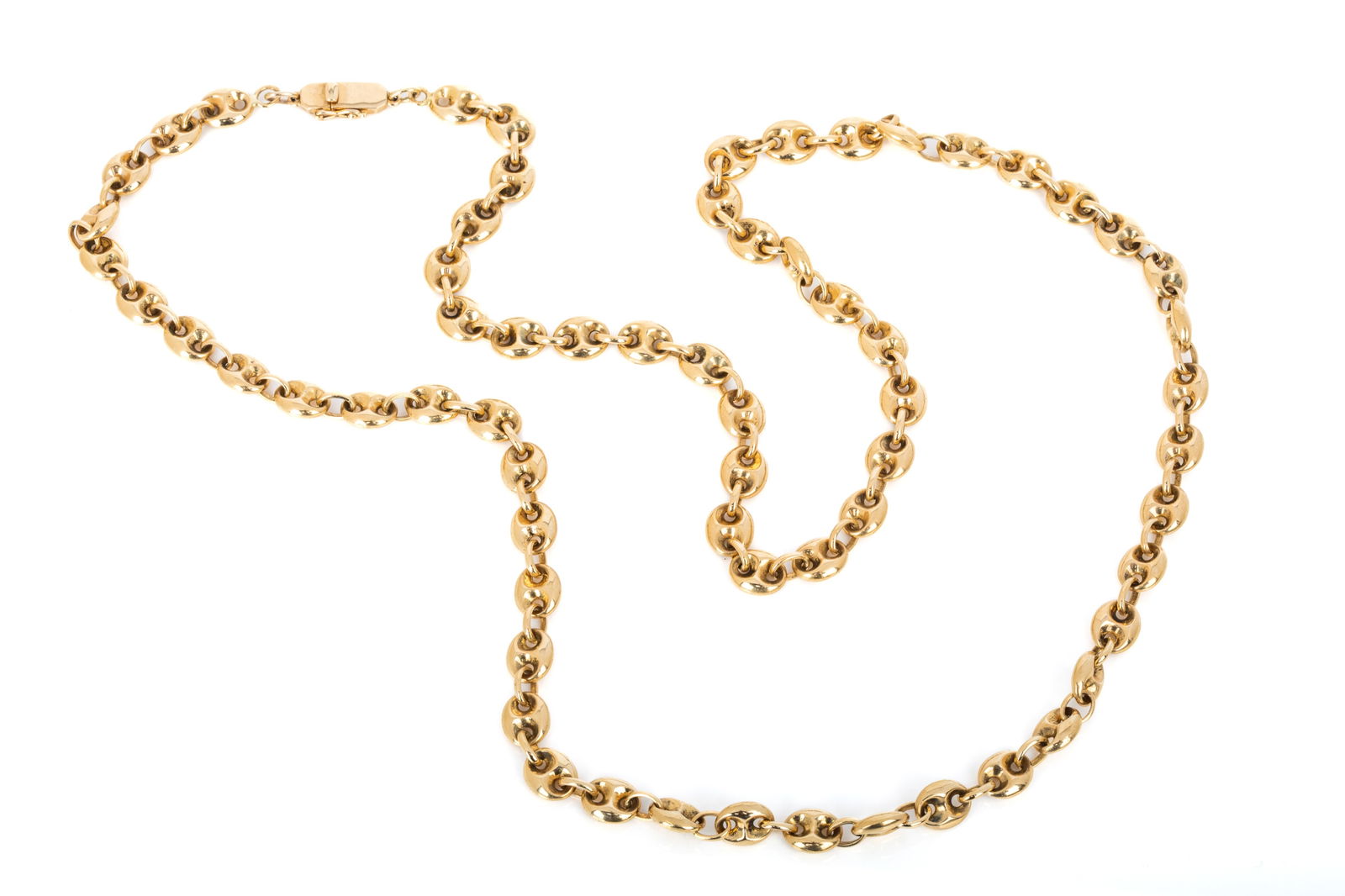 18K GUCCI LINK 32 INCH NECKLACE 63.9g (1 of 4)