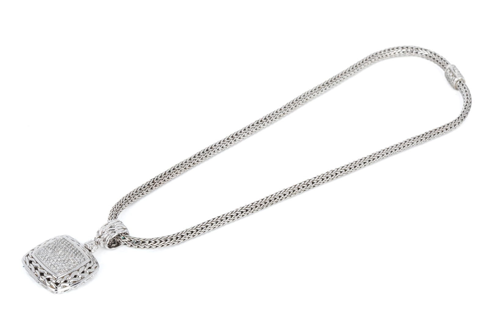 JOHN HARDY CLASSIC CHAIN DIAMOND PAVE MEDIUM 49.1g (1 of 5)