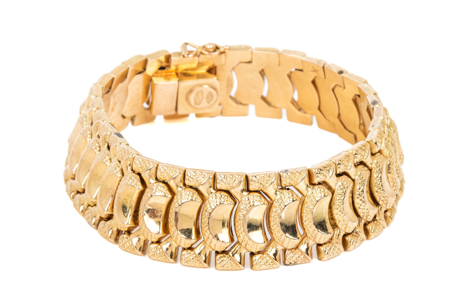 18K YELLOW GOLD LINK BRACELET 30g (1 of 5)