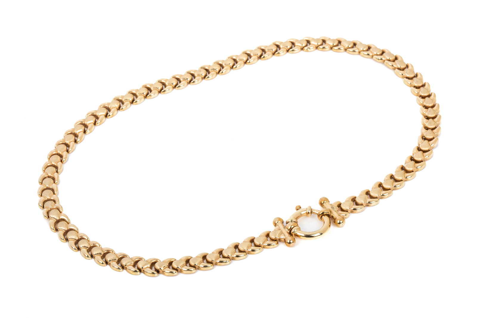 14K YELLOW GOLD FANCY LINK NECKLACE 30g (1 of 5)