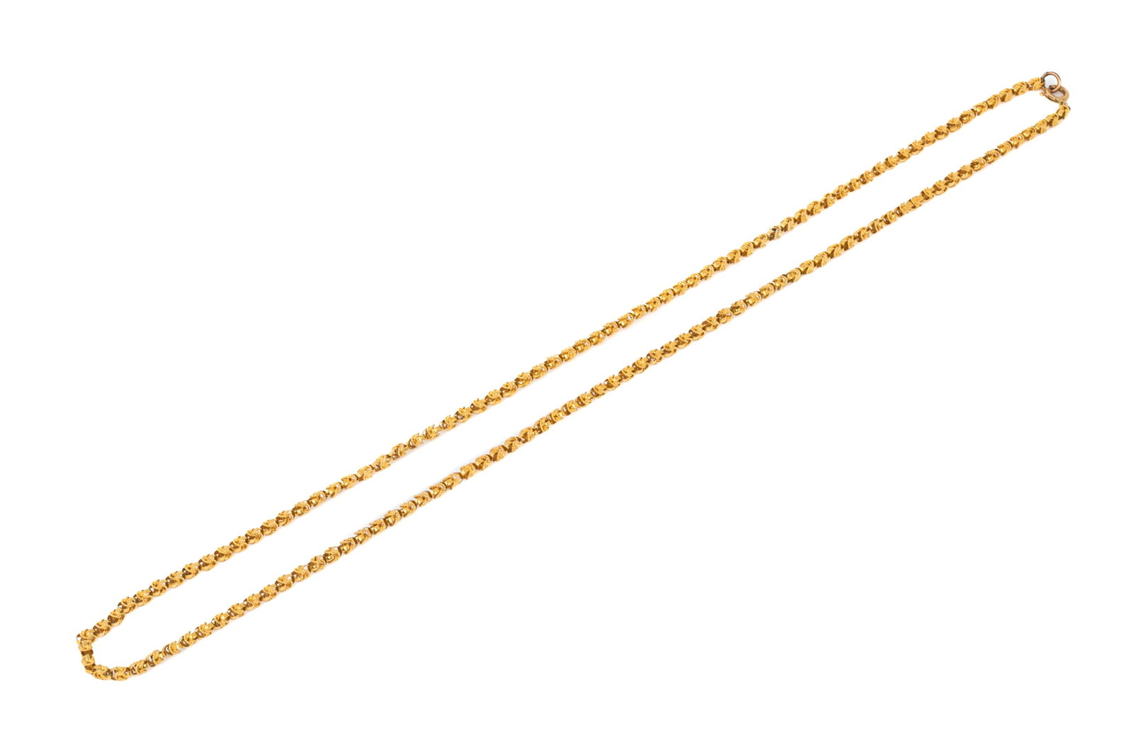 18K GOLD FANCY LINK CHAIN 24 INCHES LONG 21g (1 of 3)