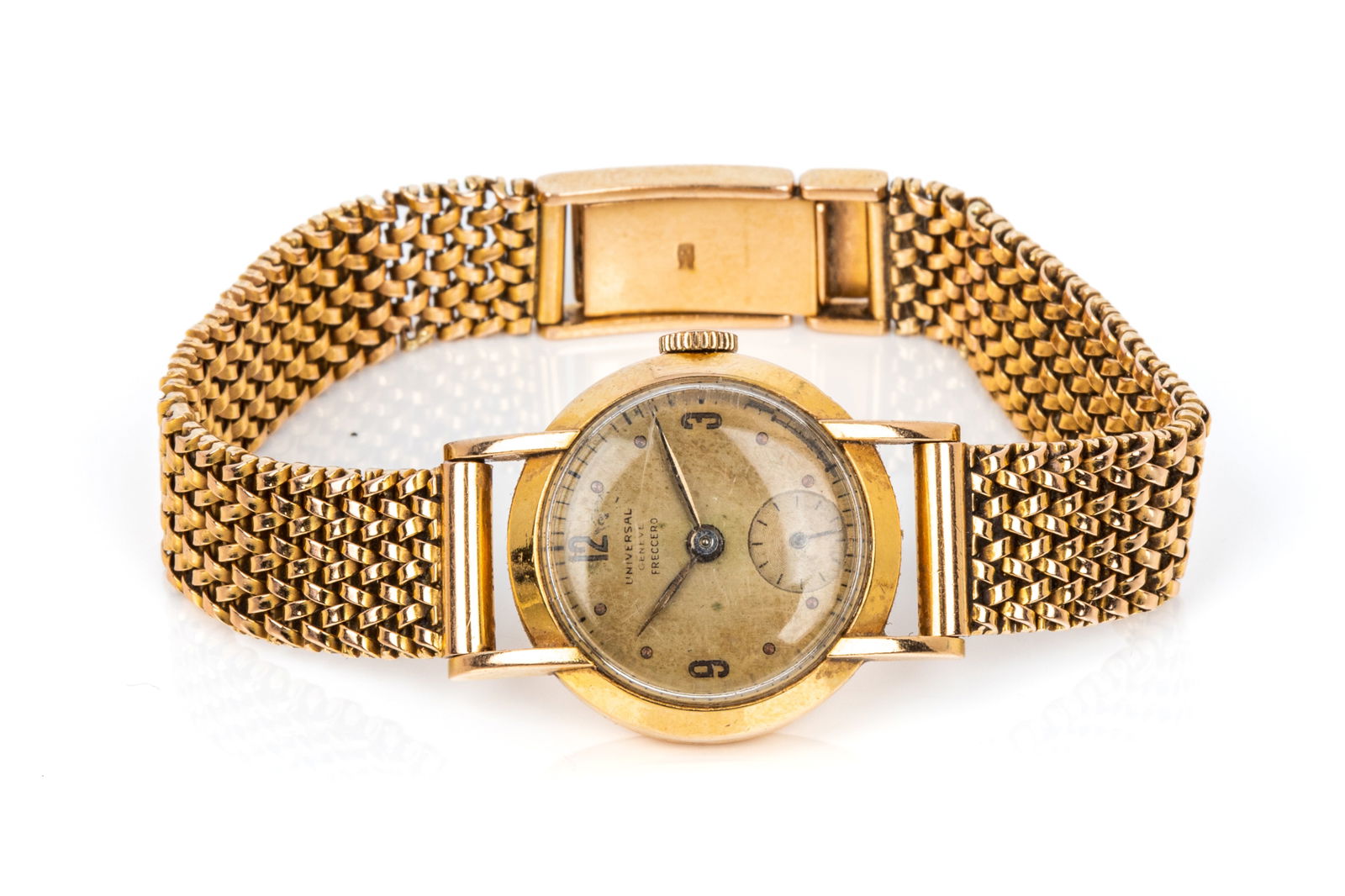 18K GOLD UNIVERSAL GENEVE MECH. WATCH 33.6g (1 of 6)