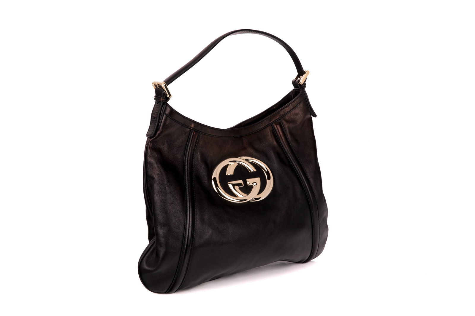 GUCCI BLACK MEDIUM BRITT HOBO BAG - 2