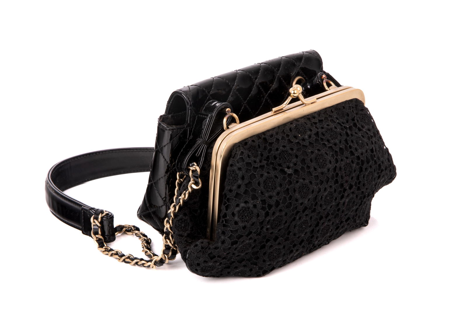CHANEL TWIN CHAIN BAG - 2