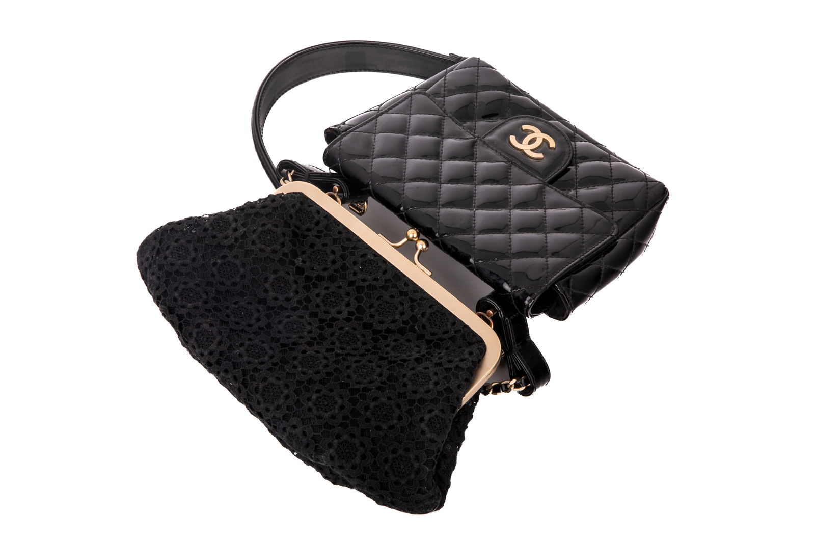 CHANEL TWIN CHAIN BAG - 6