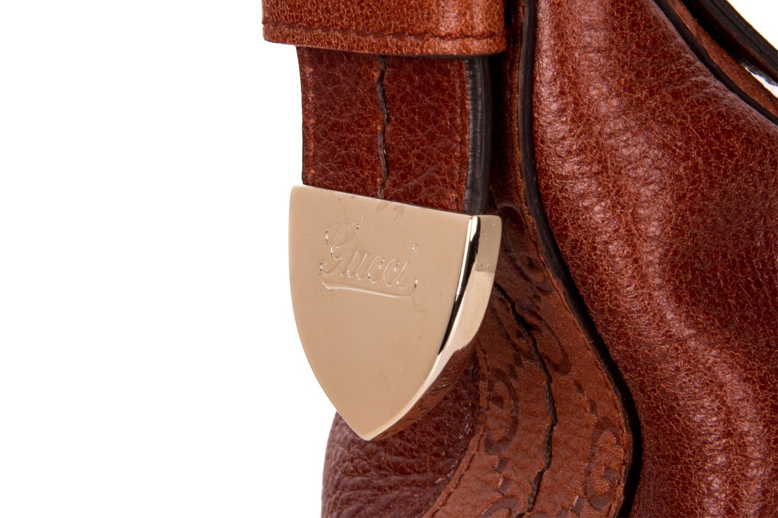 GUCCI BROWN GUCCISSIMA TRIM SIGNORIA HOBO BAG - 4