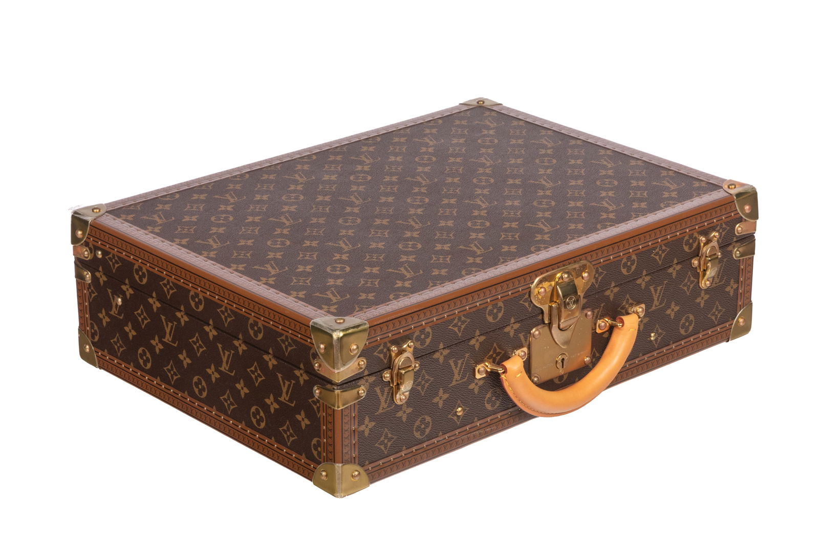 LOUIS VUITTON HARDSIDED SUITCASE COTTEVILLE 50: Louis Vuitton Monogram Hardsided Suitcase, Cotteville 50, 21st century. In mint condition, with two keys, luggage tag, and original RFID stickers. 50 x 37 x 15 cm