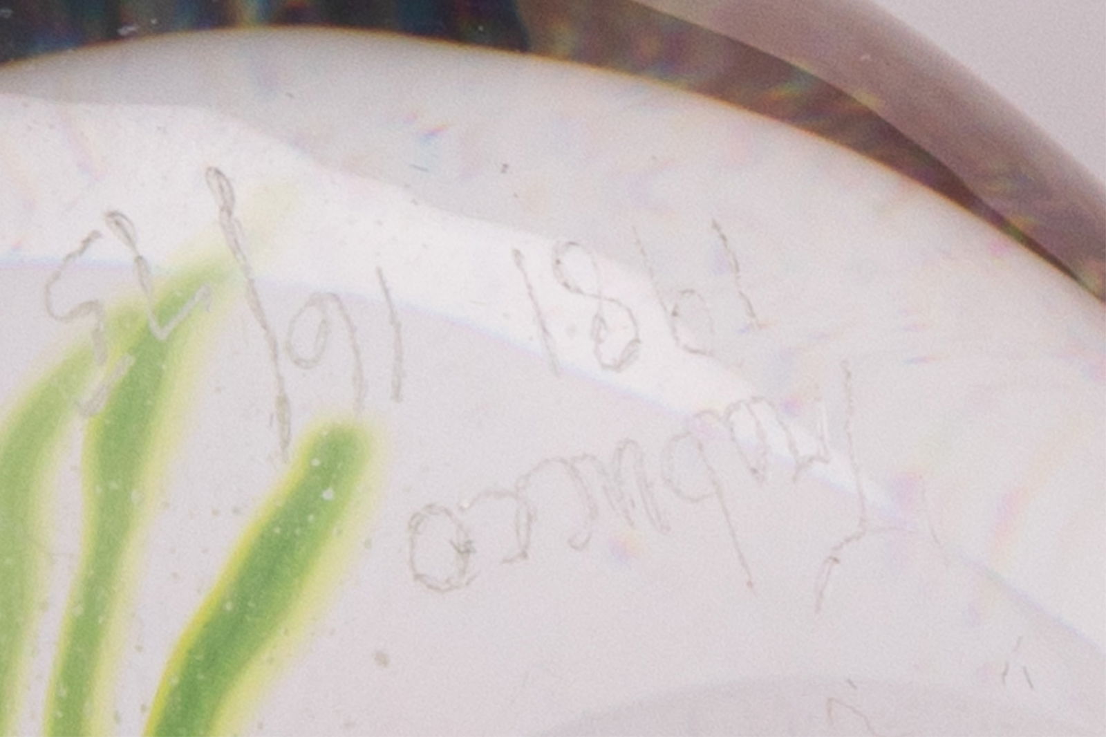 THREE SIGNED STUDIO GLASS PAPERWEIGHTS - 3